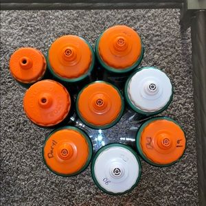9 Gatorade bottles